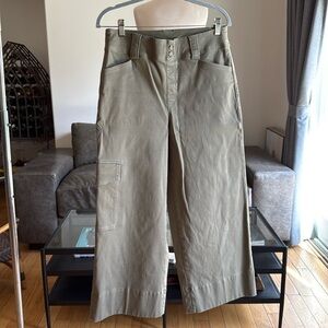 EUC Stretch Twill Cropped Trouser - Tuscan Olive  (size Large/ Regular)